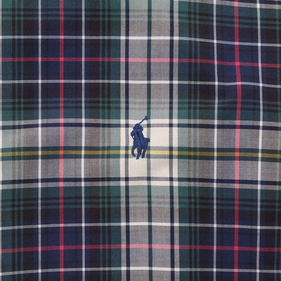 Ralph Lauren Long Sleeve Shirt Size 4XB Big - Green/Blue/White/Pink/Yellow Plaid - Picture 6 of 6